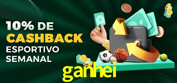 10% de bônus de cashback na ganhei